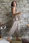 Nonni Gingham Bandeau Cami Hazelnut